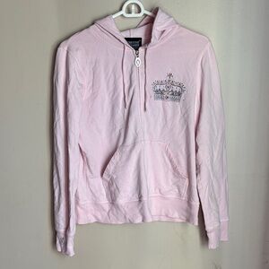 Christine Alexander Light Pink Hoodie w/ crown embellishments
